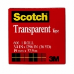 SCOTCH TAPE 600 3/4IN X 1296IN TRANSPARAN 